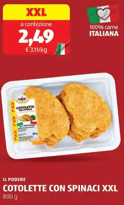 ALDI Il podere cotolette con spinaci XXL offerta