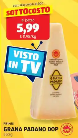 ALDI Primis grana padano DOP offerta