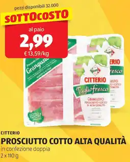 ALDI Citterio prosciutto cotto alta qualità offerta