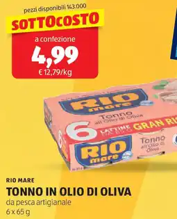 ALDI Rio mare tonno in olio di oliva offerta
