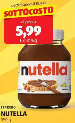 ALDI Ferrero nutella offerta