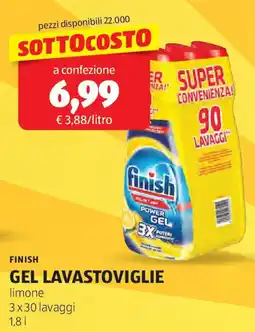 ALDI Finish gel lavastoviglie limone offerta