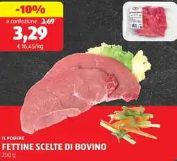 ALDI Il podere fettine scelte di bovino offerta