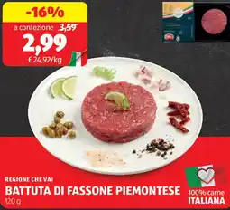 ALDI Regione che vai battuta di fassone piemontese offerta