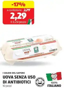 ALDI I colori del sapore uova senza uso di antibiotici 10 pezzi offerta