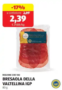 ALDI Regione che vai bresaola della valtellina IGP offerta