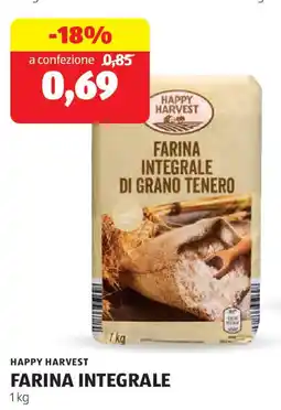 ALDI Happy harvest farina integrale offerta