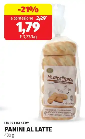 ALDI Finest bakery panini al latte offerta