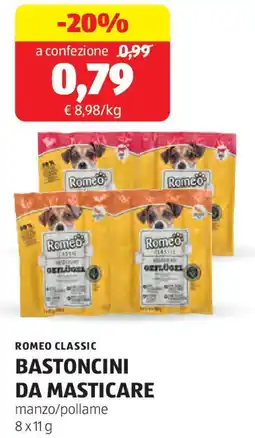 ALDI Romeo classic bastoncini da masticare offerta