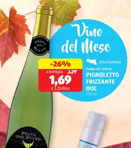 ALDI Pignoletto frizzante DOC offerta