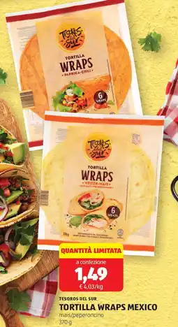 ALDI Tesoros del sur tortilla wraps mexico offerta