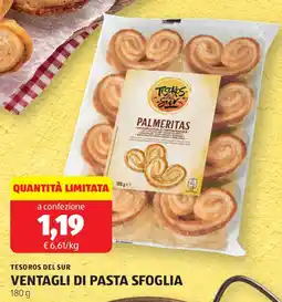 ALDI Tesoros del sur ventagli di pasta sfoglia offerta