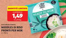 ALDI Asia green garden noodles di riso pronti per wok offerta