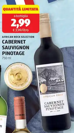 ALDI African rock cabernet sauvignon pinotage offerta