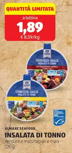 ALDI Almare seafood insalata di tonno offerta