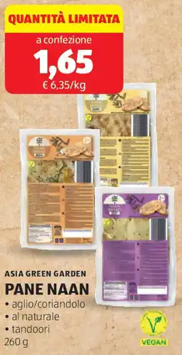 ALDI Asia green garden pane naan offerta