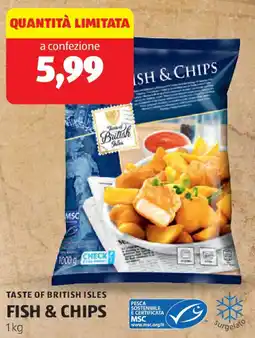 ALDI Taste of british isles fish & chips offerta