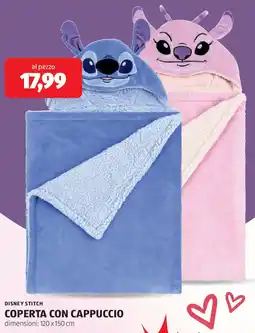 ALDI Disney stitch coperta con cappuccio offerta