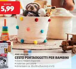 ALDI Home creation cesto portaoggetti per bambini offerta