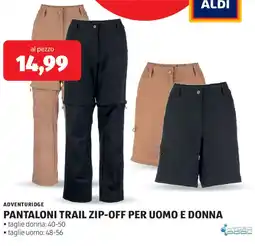 ALDI Adventuridge pantaloni trail zip-off per uomo e donna offerta