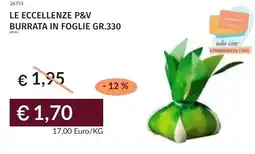 Prezzemolo e Vitale Le eccellenze p&v burrata in foglie offerta