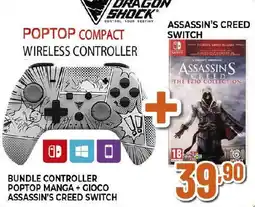 Extracoop Bundle controller poptop manga + gioco assassin's creed switch offerta