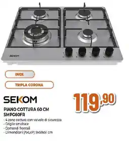 Extracoop SEKOM PIANO COTTURA 60 CM SMPG60FR offerta