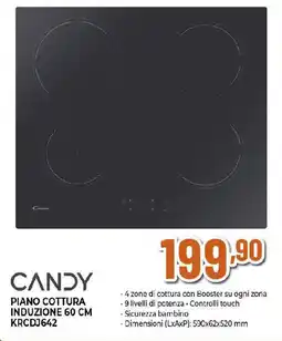 Extracoop CANDY PIANO COTTURA INDUZIONE 60 CM KRCDJ642 offerta