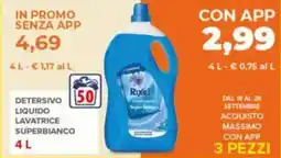 Todis Rixel Detersivo liquido lavatrice superbianco offerta