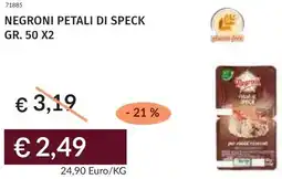 Prezzemolo e Vitale Negroni petali di speck offerta