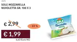 Prezzemolo e Vitale Sole mozzarella nuvoletta offerta
