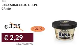 Prezzemolo e Vitale Rana sugo cacio e pepe offerta