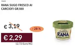 Prezzemolo e Vitale Rana sugo fresco ai carciofi offerta