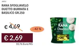 Prezzemolo e Vitale Rana sfogliavelo duetto burrata e basilico offerta