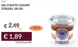 Prezzemolo e Vitale Val d'aveto yogurt strudel offerta