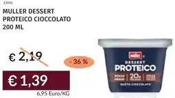 Prezzemolo e Vitale Muller dessert proteico cioccolato offerta