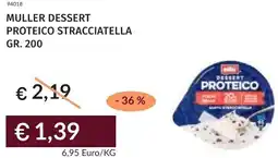 Prezzemolo e Vitale Muller dessert proteico stracciatella offerta