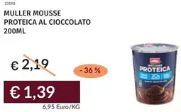 Prezzemolo e Vitale Muller mousse proteica al cioccolato offerta