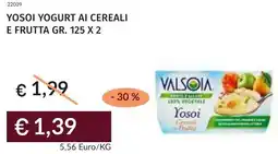 Prezzemolo e Vitale Yosoi yogurt ai cereali e frutta offerta