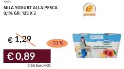 Prezzemolo e Vitale Mila yogurt alla pesca 0,1% offerta