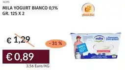 Prezzemolo e Vitale Mila yogurt bianco 0,1% offerta