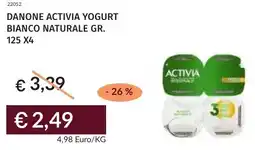 Prezzemolo e Vitale Danone activia yogurt bianco naturale offerta