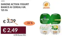 Prezzemolo e Vitale Danone activia yogurt bianco ai cereali offerta