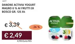 Prezzemolo e Vitale Danone activia yogurt magro 0 % ai frutti di bosco offerta
