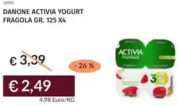 Prezzemolo e Vitale Danone activia yogurt fragola offerta