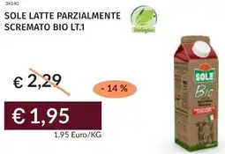 Prezzemolo e Vitale Sole latte parzialmente scremato bio offerta