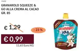 Prezzemolo e Vitale Granarolo squeeze & go alla crema al cacao offerta