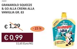 Prezzemolo e Vitale Granarolo squeeze & go alla crema alla vaniglia offerta