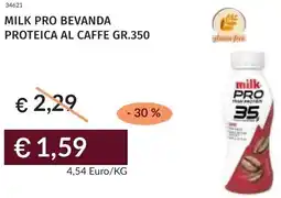 Prezzemolo e Vitale Milk pro bevanda proteica al caffe offerta