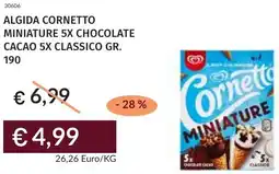 Prezzemolo e Vitale Algida cornetto miniature 5x chocolate cacao 5x classico offerta